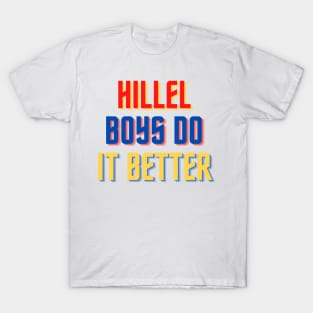 Hillel Boys Do It Better - Red, Gold & Blue T-Shirt